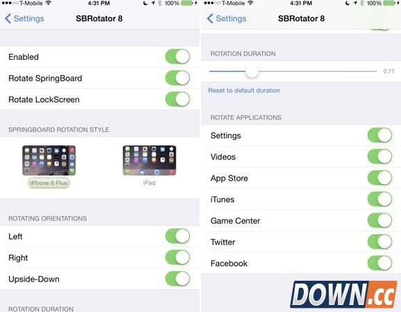 ios8越狱sbrotator怎么用