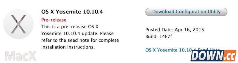 mac os x10.10.4测试版下载地址
