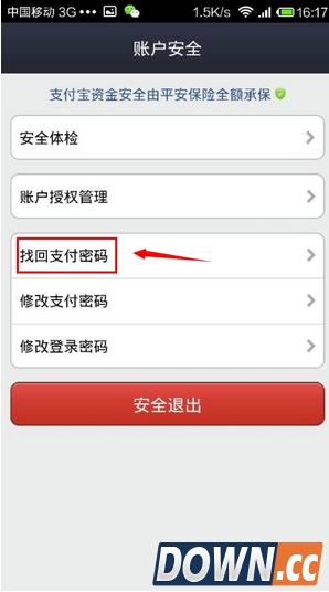 手机支付宝支付密码怎么找回步骤