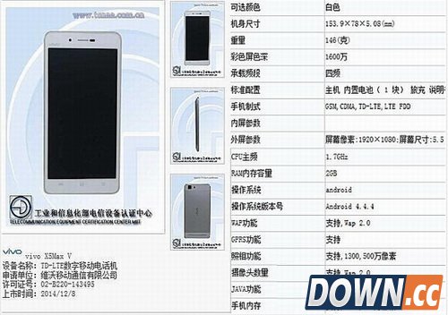 vivo x5max v参数配置介绍