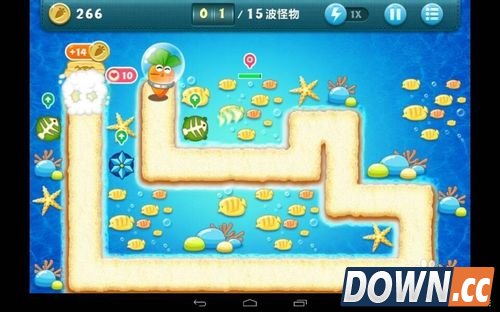 保卫萝卜深海第1关攻略