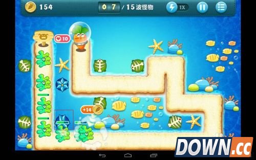 保卫萝卜深海第1关攻略