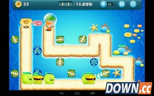 保卫萝卜深海第1关攻略