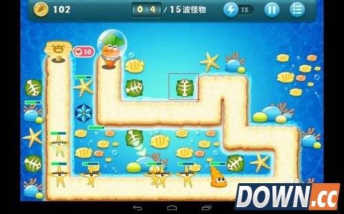 保卫萝卜深海第1关攻略