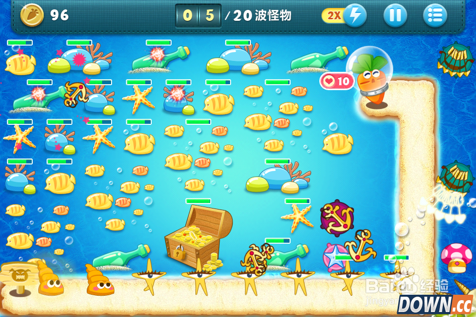 保卫萝卜深海11攻略金萝卜布阵图