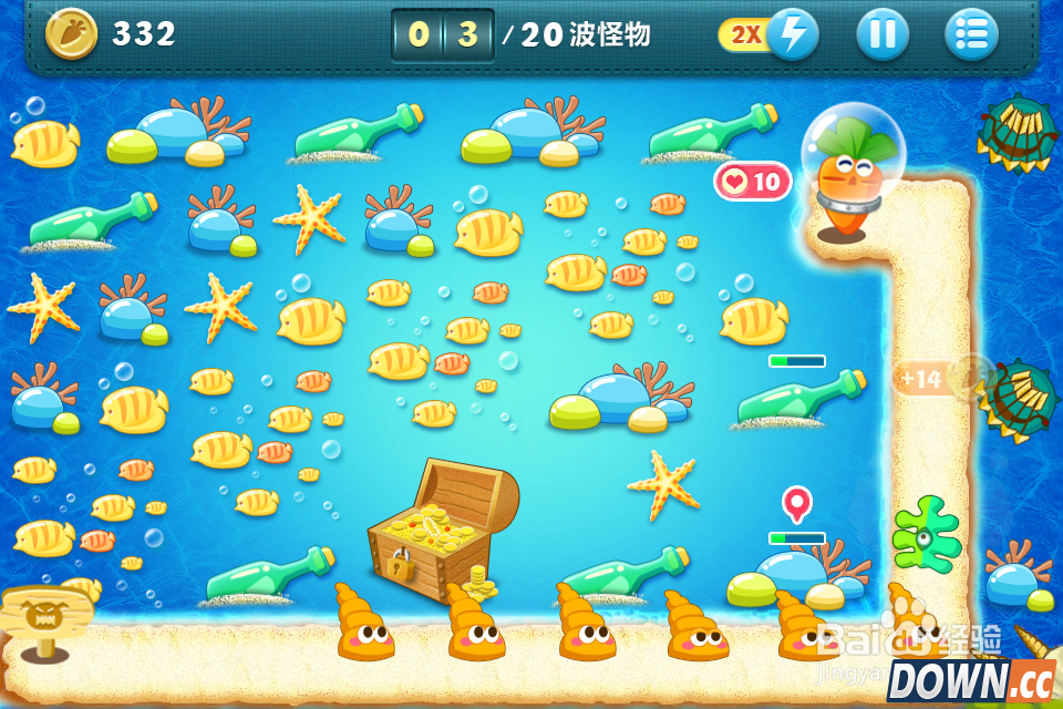 保卫萝卜深海11攻略金萝卜布阵图