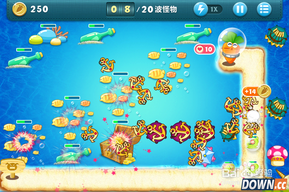 保卫萝卜深海11攻略金萝卜布阵图