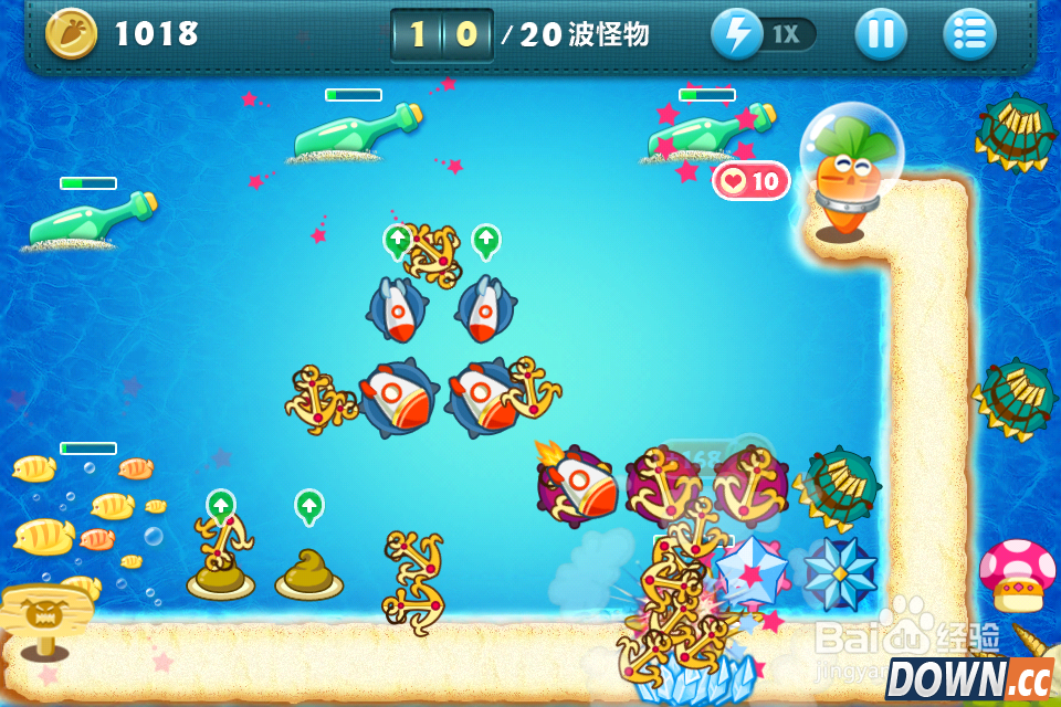 保卫萝卜深海11攻略金萝卜布阵图