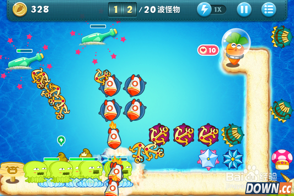 保卫萝卜深海11攻略金萝卜布阵图