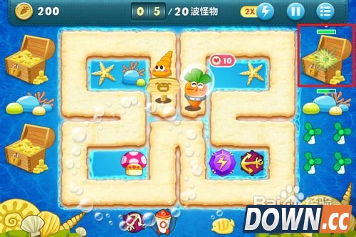 保卫萝卜深海第15关金萝卜攻略