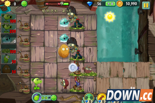 植物大战僵尸2 海盗港湾 植物危机 第三天