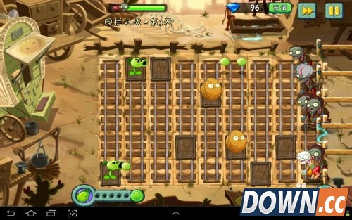 植物大战僵尸2狂野西部围栏之战第三天