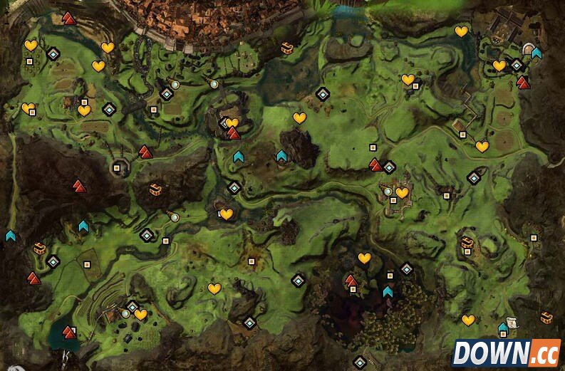 激战2女王谷地图