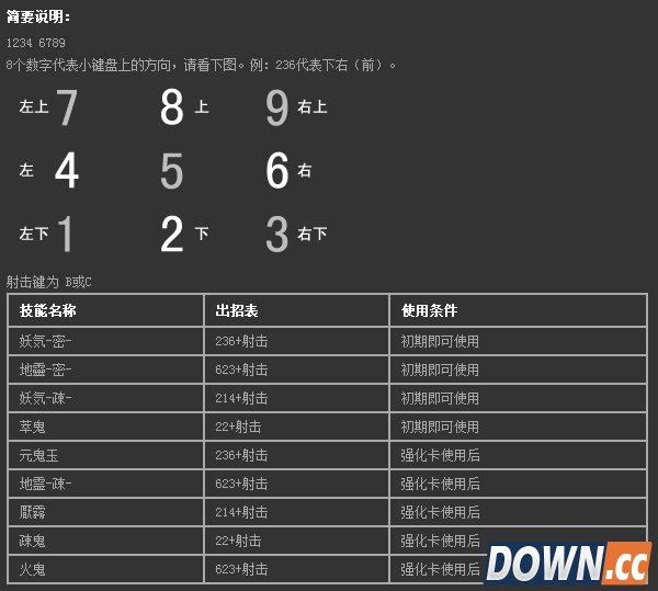 点击查看大图 东方绯想天出招表