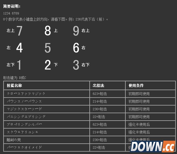 点击查看大图 东方绯想天出招表