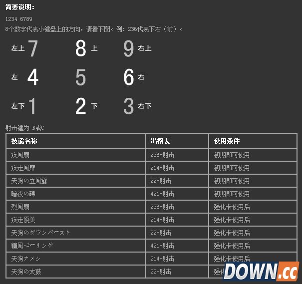 点击查看大图 东方绯想天出招表