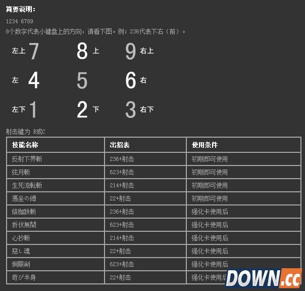点击查看大图 东方绯想天出招表