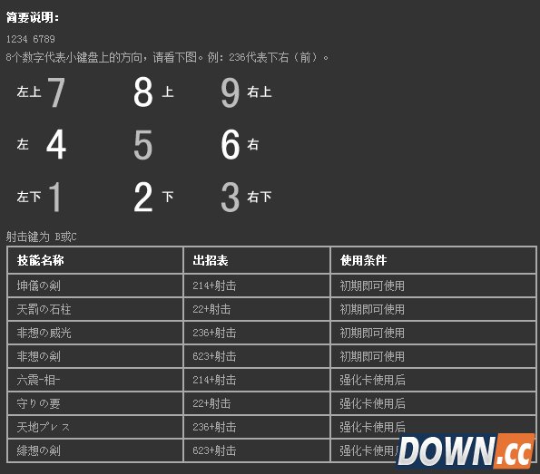 点击查看大图 东方绯想天出招表