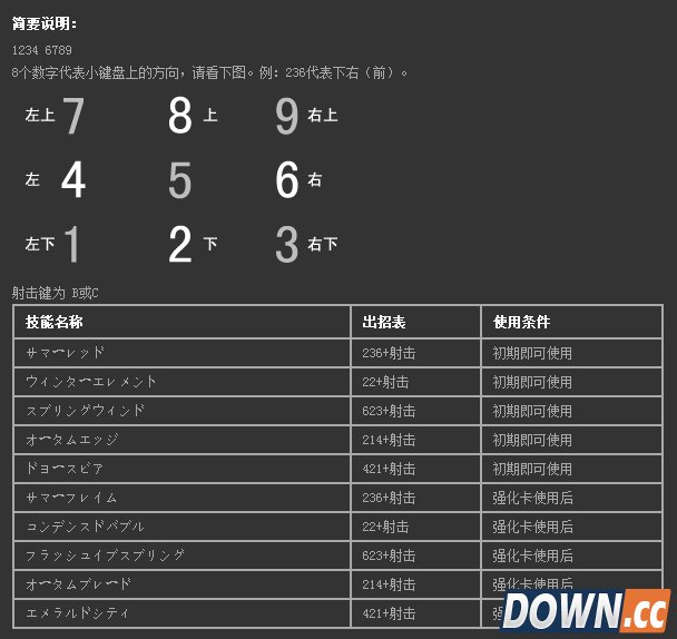 点击查看大图 东方绯想天出招表