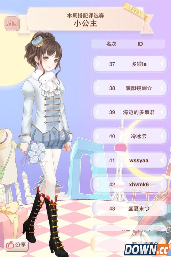 暖暖环游世界小公主评选赛超前排搭配图鉴