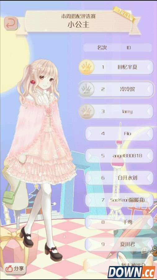 暖暖环游世界小公主评选赛超前排搭配图鉴