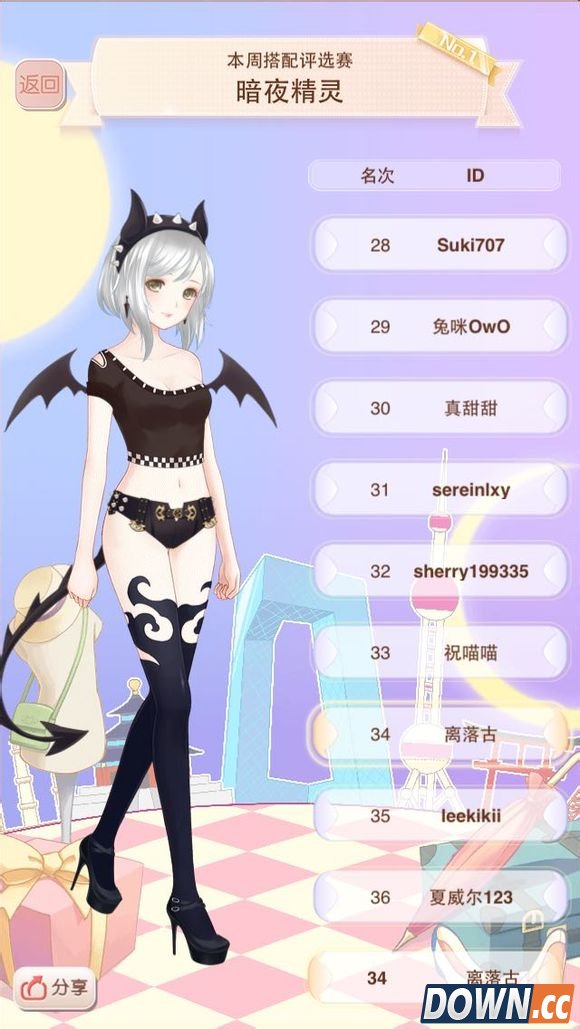 暖暖环游世界暗夜精灵评选赛怎么得第一