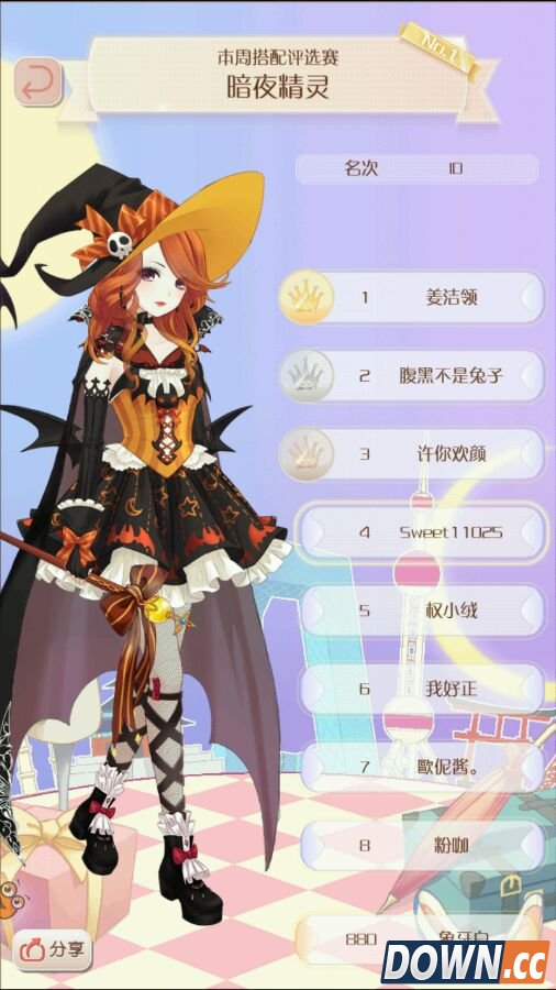 暖暖环游世界暗夜精灵评选赛怎么得第一