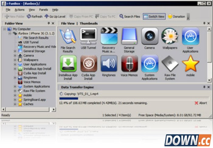 用ifunbox对iphone进行备份
