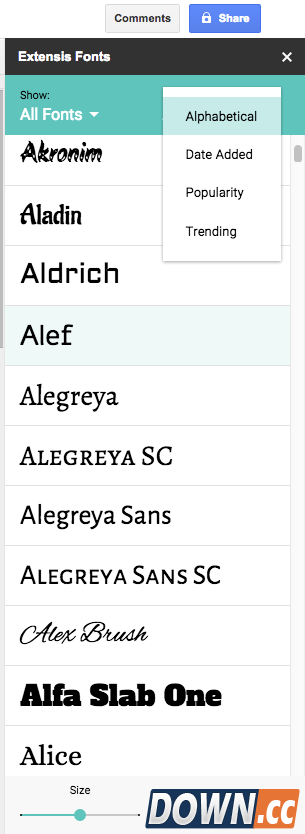 Google Docs迎来Extensis Fonts插件