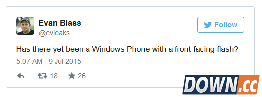 Windows Phone新机曝光：带前置闪光