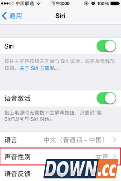 Siri声音性别怎么更换