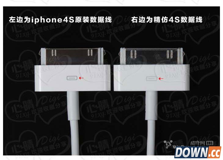 iphone数据线鉴别方法