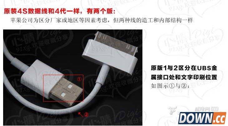 iphone数据线鉴别方法