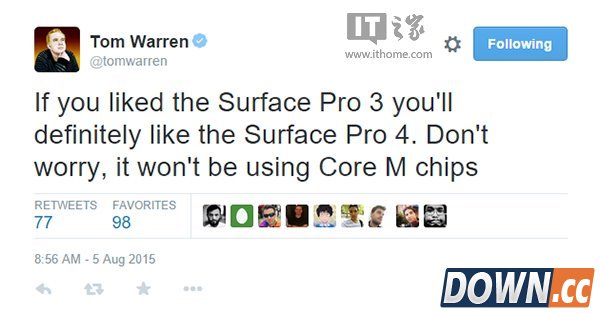 Surface Pro 4将在10月发布