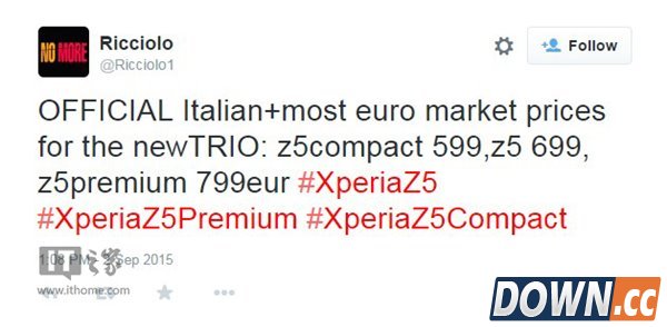 索尼Z5系列新机价格发售日期确定