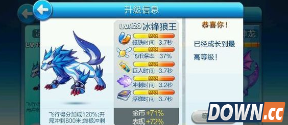 天天酷跑飞天云豹和冰封狼王对比