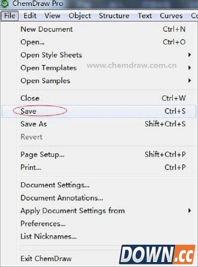 快速保存ChemDraw文件方法