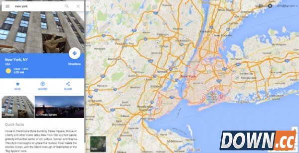 谷歌地图网页改版