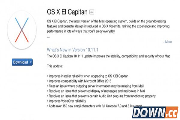 OS X El Capitan 10.11.1更新内容
