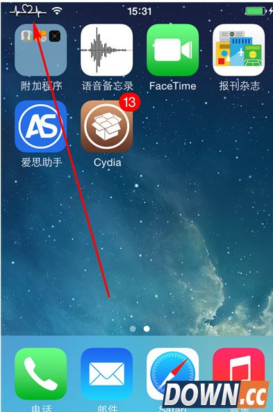 iOS9怎么把运营商图标改成心电图
