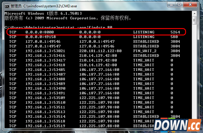 怎么查看端口占用
