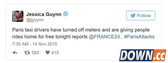 巴黎恐怖事件后推特热门话题#PortOuverte