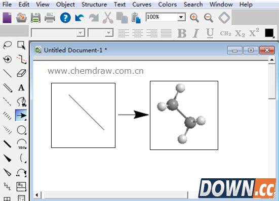 如何在ChemDraw窗口中看到结构的立体效果