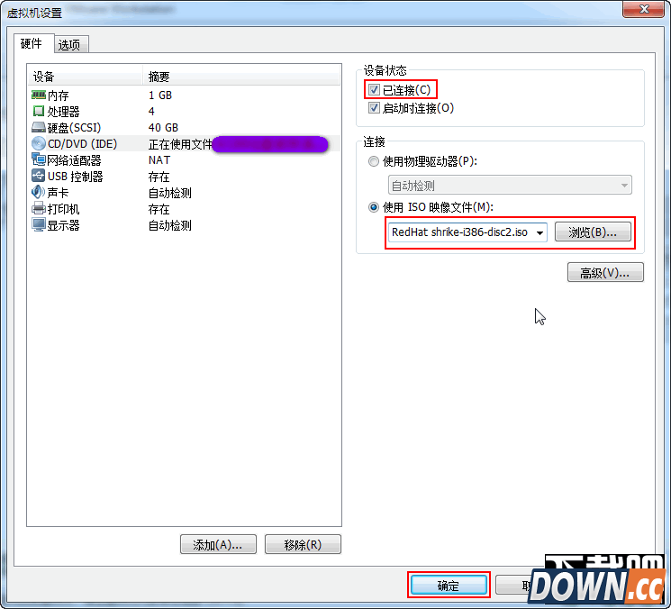 VMware安装RedHat Linux“该光盘无法被挂载”
