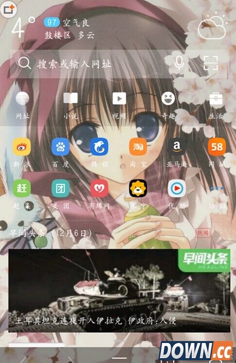 UC浏览器换肤选项在哪