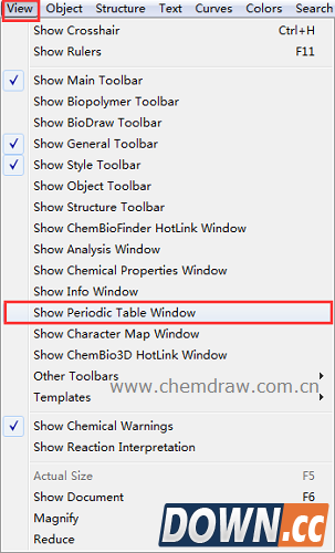 ChemDraw Professional 15调用化学元素周期表的步骤