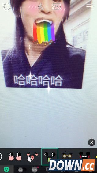 faceu怎么做出吐彩虹特效