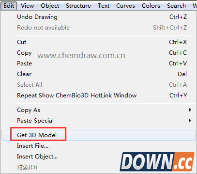 一键查看ChemDraw窗口中的立体效果