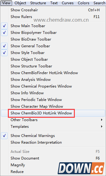 一键查看ChemDraw窗口中的立体效果