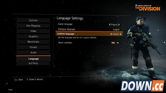 全境封锁怎么讲语言改为中文